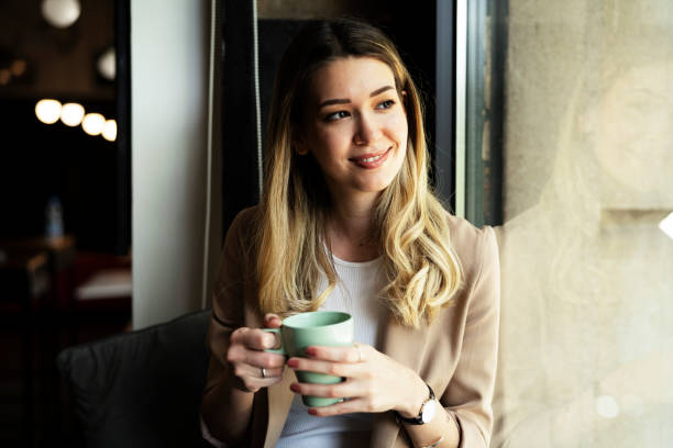 istock Woman enjoy in coffee break 1461582546
