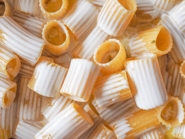 Paccheri traditional Italian pasta food with cream