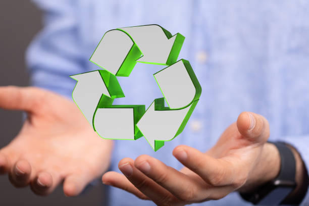 istock 3D rendering of the ecology sign, environmentally friendly planet concept 1461583478