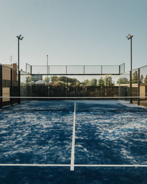 istock Tennis court under a blue skyQ 1461586255