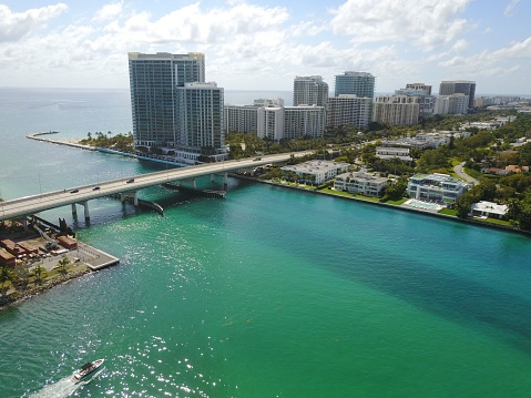 A bird's eye view of the Miami beach downtown