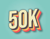 istock Thank you 50000 or 50k followers. Congratulation card. Web Social media concept. Blogger celebrates a many large number of subscribers. stock illustration 1461588870