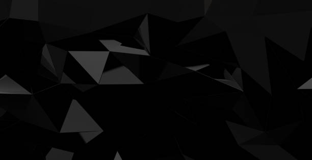 istock Abstract 3d rendering of triangulated surface, Contemporary background, Futuristic polygonal 1461590128