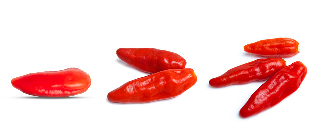 Chili pepper isolated on a white background. hot pepper clipping path.