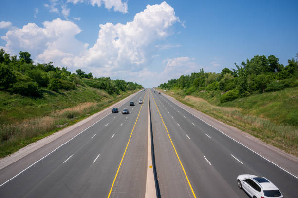 Hamilton, Ontario - Highway 6 South coming down through the Niagara Escarpment