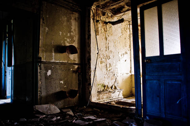 istock Creepy interior in an abandoned house 1461596530