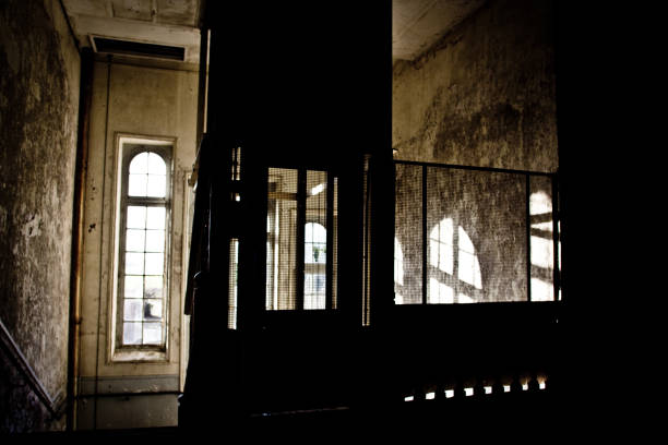 istock Dark interior of an old abandoned building 1461596555