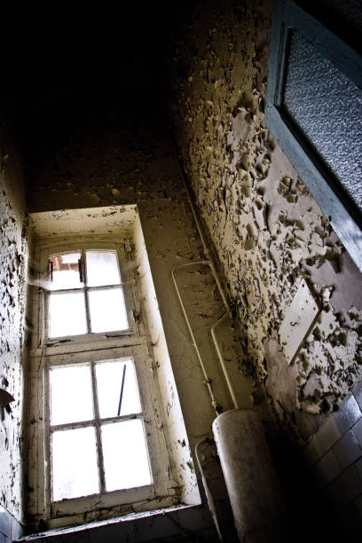 istock Vertical shot of an old abandoned house room interior 1461596582