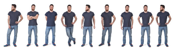 istock group of a front view of same man standing on white background 1461596632