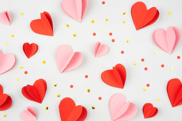 istock heart shape origami with glitter pattern for valentine background and wallpaper 1461599513