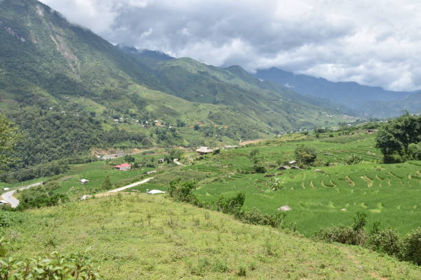 istock Wide Sa Pa Landscape with Mountains and Clouds 1461599803
