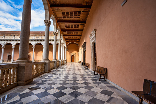 Sunny Day Above Monastery of San Nicolò l'Arena in Catania, Sicily, Italy