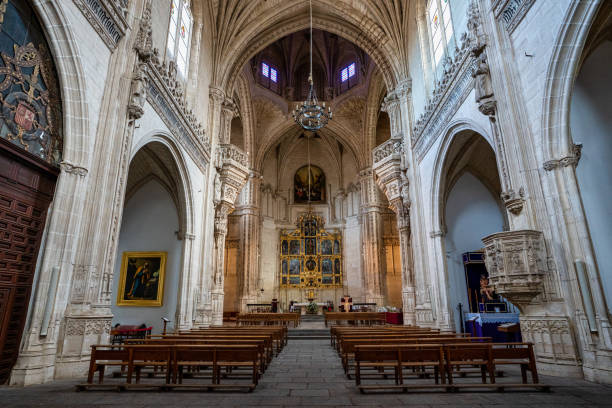 Interior of the Monastery of San Juan de los Reyes in the city of Toledo, Spain stock photo
