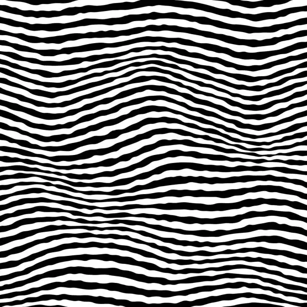 Vector illustration of Uneven striped surface