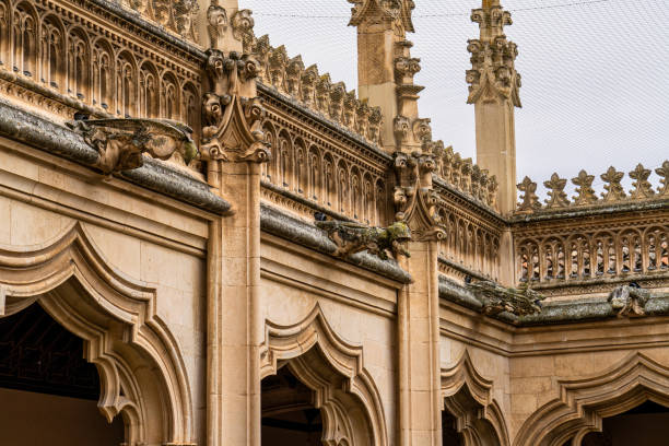 Gothic atrium of Monastery of San Juan de los Reyes in the city of Toledo, Spain stock photo