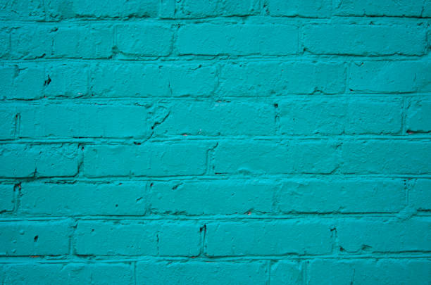 istock Brick old wall in turquoise color. 1461609889