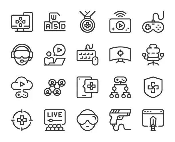 Vector illustration of eSports - Line Icons