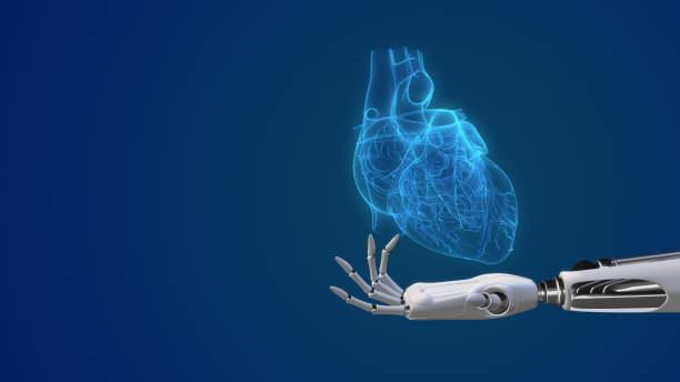 istock A robotic hand is holding human heart 1461610611