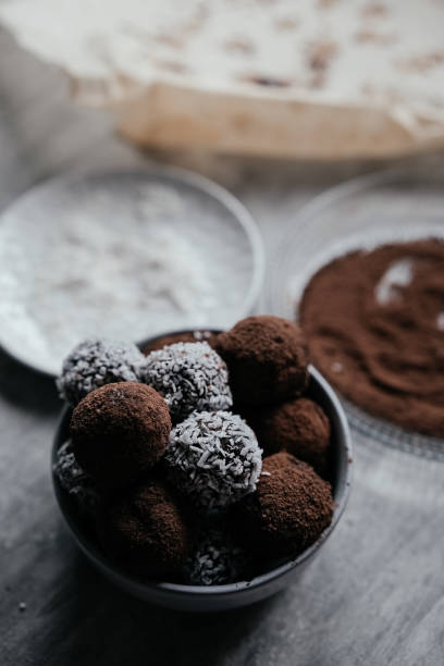 istock Homemade cream cheese and dark chocolate truffles 1461612255