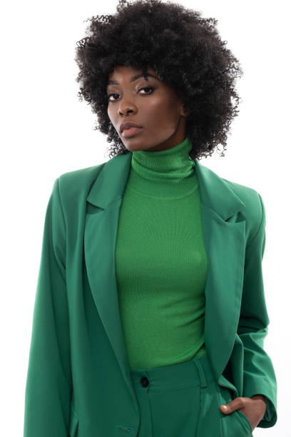 istock Elegant woman with afro hairstyle. 1461614810