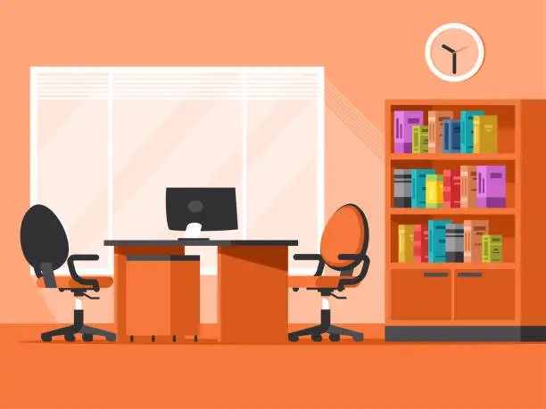 Vector illustration of Office space vector