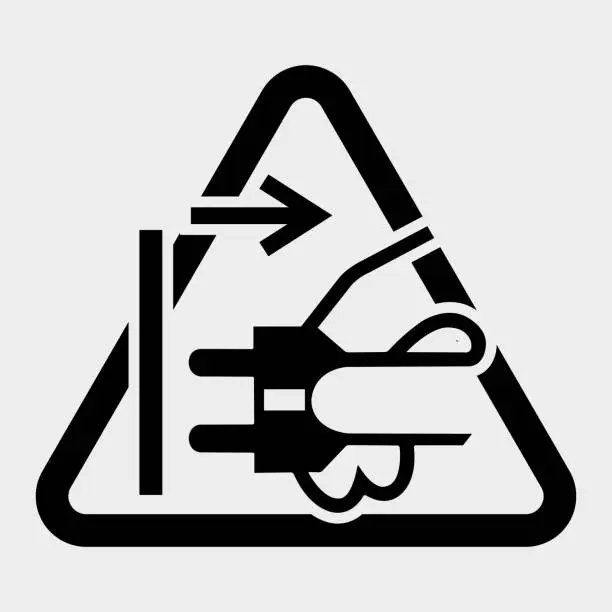 Vector illustration of Disconnect Mains Plug From Electrical Outlet