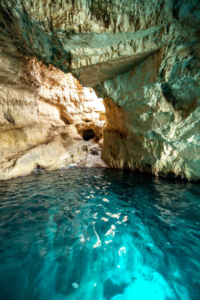 istock Amazing Sea Cave With Beautiful Clear Blue Water In Greece 1461620664
