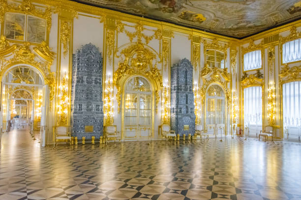 interior and decoration of the great hall - ermitaget bildbanksfoton och bilder