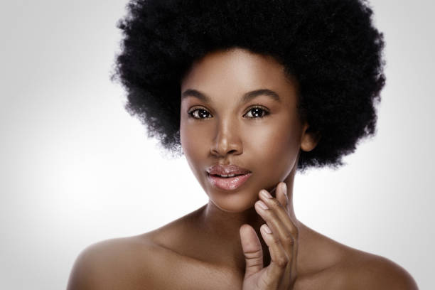 istock Young and beautiful black woman with smooth skin 1461622159