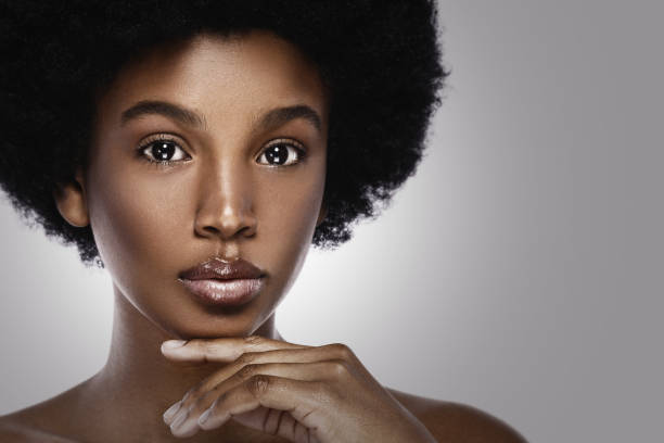 istock Young and beautiful black woman with smooth skin 1461622251
