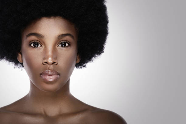 istock Young and beautiful black woman with smooth skin 1461622475