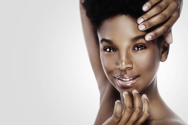istock Young and beautiful black woman with smooth skin 1461622725