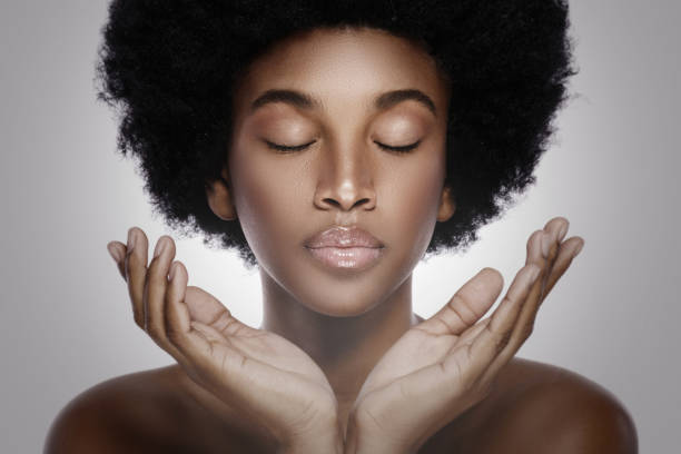 istock Young and beautiful black woman with smooth skin 1461623767
