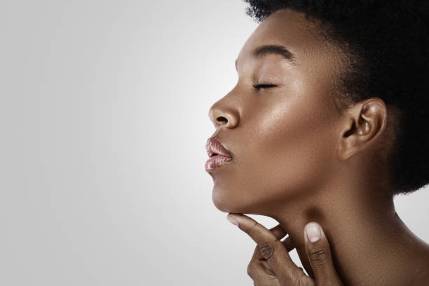 istock Young and beautiful black woman with smooth skin 1461623844
