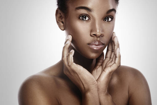 istock Young and beautiful black woman with smooth skin 1461623863