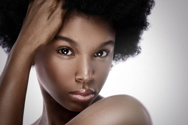 istock Young and beautiful black woman with smooth skin 1461624385