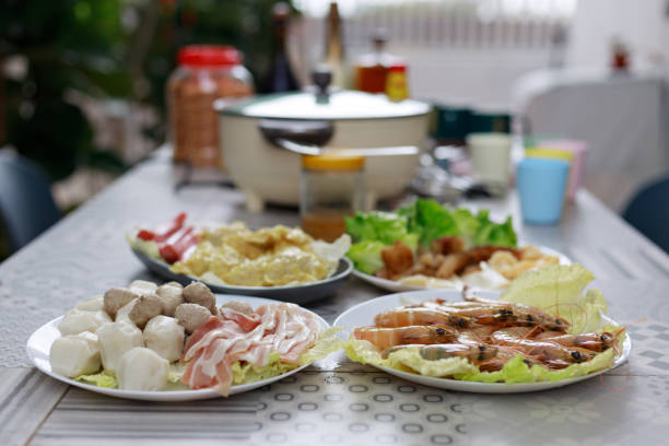 A cozy evening filled with warmth, food, and togetherness during the Chinese New Year reunion.