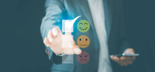 istock Businessmen touching on happy smile relax face , good feedback rating, thinking positive, customer review, assessment, satisfaction,  Calm mood, good mental health, good mood, world mental health day 1461632084