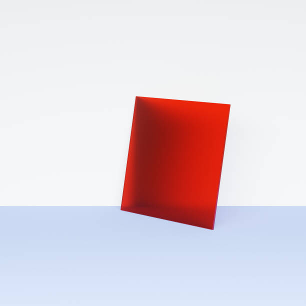 istock minimal: square slab of orange tinted glass 1461632164