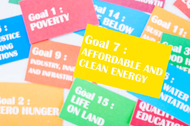 istock The Goal 7 : Affordable and clean energy. The SDGs 17 development goals environment. Environment Development concepts. 1461633495