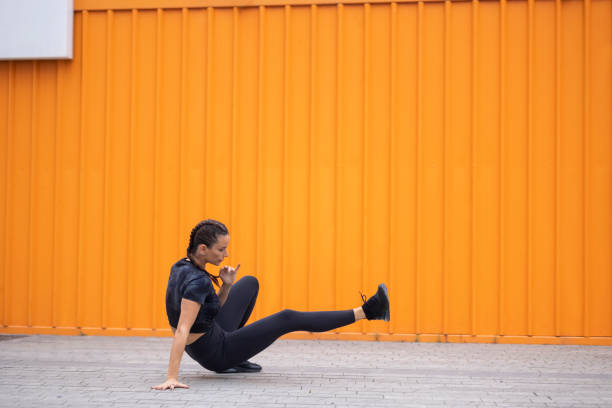 istock Beautiful caucasian woman training outside 1461634328