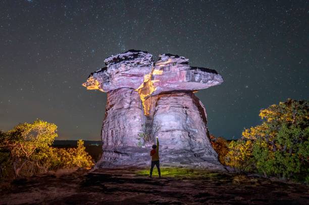 Milky Way on Stonehenge, Ubon Ratchathani Province, Thailand