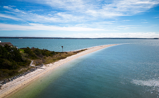 istock Peconic and Great Peconic bay meet at Nassau Point drone view 1461642439