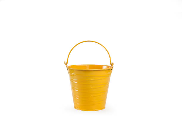 istock A yellow metal bucket with handle on a white background 1461646148