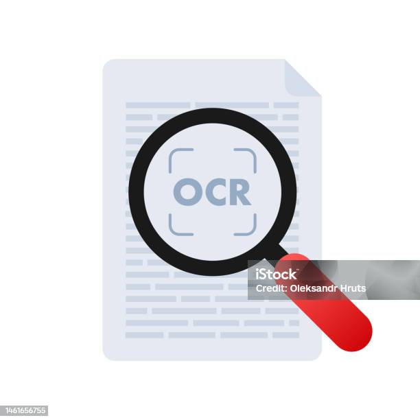 Ocr Optical Character Recognition Document Scan Process Of Recognizing ...