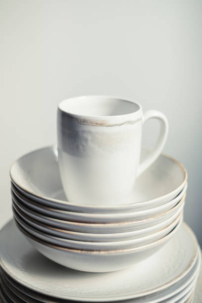 istock Set of new ceramic crockery 1461660016