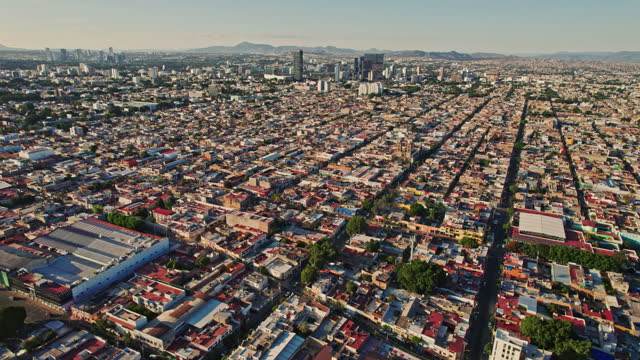 historic city centre including the cathedral and old town Guadalajara Mexico Jalisco State aerial shot