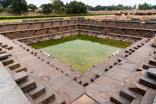 Pushkarni (Water tank) in Hampi,India