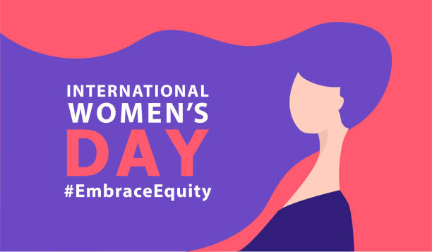 Womans international day. 8th march. Embrace Equity. EmbraceEquity campaign. Stand up against discrimination and stereotype Womans international day. 8th march. Embrace Equity. EmbraceEquity campaign. Stand up against discrimination and stereotype international womens day stock illustrations