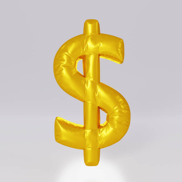 istock Inflated Balloon Dollar currency symbol 1461679063